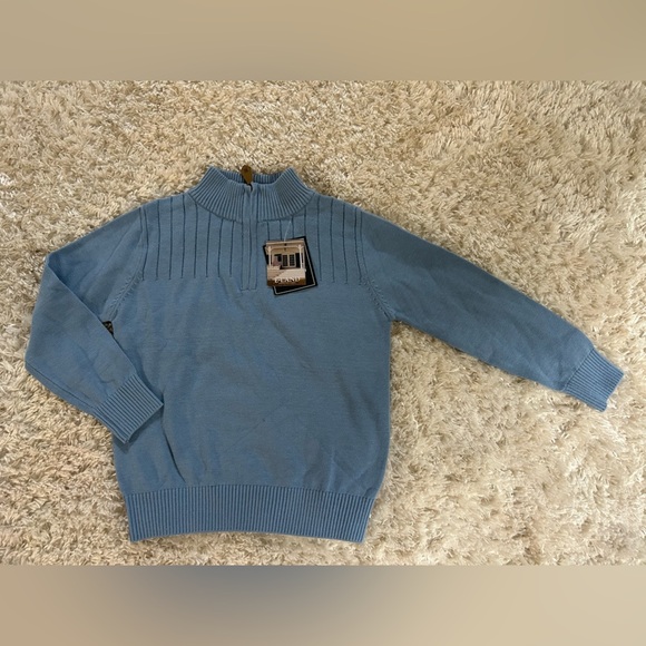 E.Land Blue Ribbed Knit Sweater - Picture 1 of 2